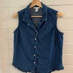 Vintage Cherokee denim vest with ruffle details Blue Size M Photo 0
