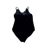 Xhilaration Women's Black Lace Applique Bodysuit Size M Photo 4
