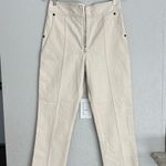 Isabel Marant  high waisted cream front seam cropped cotton jeans 38 6US Photo 18