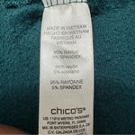 Chico's  3 Women’s Deep Teal Long Sleeve Top with Button Accents Casual Photo 4