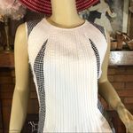 Diane Von Furstenberg  WHITE & BLACK GINGHAM PRINT FIT & FLARE DRESS (6) Photo 5