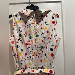 Samantha Sung White Splatter Paint Multicolor Sleeveless Midi Dress Size 8 Pink Photo 4