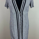 Michael Blake Dress Women 6P Black‎ White Houndstooth Layered Vintage 6 Petite Black Photo 0