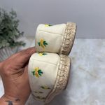 Talbots Izzy Lemon Knotted Canvas Espadrilles Size 6 Photo 5