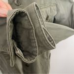 Free People  Moonchild Shirt Jacket Shacket Denim Utility Distressed Olive Green Photo 5