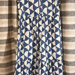 Rachel Zoe Blue And White Button Front Midi Dress Size Medium Photo 0