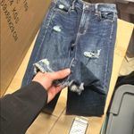 American Eagle  super high rise next level stretch ripped jegging raw hem Photo 8