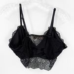 Willow + Root  Black Lace Unpadded Pullover Bralette Women's Size Large Photo 1