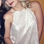 Taylor & Sage Silver Sequin Tank Top Photo 0