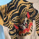 H&M Women's Tan Tiger Print Sweater size M Photo 2