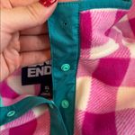 Lands' End  Pink and Cream Checkered Pullover Size XL Photo 5