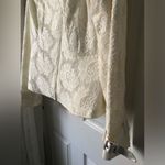 New York & Co. Lace peplum full zip up Moto blazer jacket, size M Photo 4