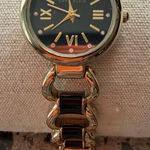 Anne Klein  Gold and Black Roman Numeral Watch Photo 0
