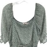 Francesca’s Mi Ami Floral Ruffle Chiffon Cottagecore Prairie Mini Dress Green Me Size M Photo 6