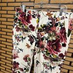 ZARA  White Floral Dress Pants Size 8‎ Photo 2