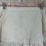 Lost + Wander White Coconut Vine Babydoll Smocked Top Photo 3