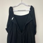 Chic Soul Black Mini Dress Sparkle Square Neck Long Sleeve Babydoll Coquette 3X Photo 2