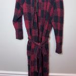 SKIMS  Cozy Robe Color Brick Buffalo Check With Pockets Size S/M NWT $128 Photo 2