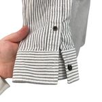 Everlane The Oxford Shirt Dress Striped White & Grey Button Down Size Small Photo 9