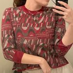 American Vintage VINTAGE 70s Retro Fun Mixed Pattern Knit Crop Sweater xsmall Photo 0