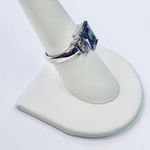 LAVENDER Light Purple Cubic Zirconia CZ Silver Tone Cocktail Ring Photo 2