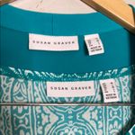 Susan Graver  Teal Tank‎ and Open Front Cardigan Set Photo 2