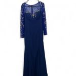 Long sleeve blue and rhinestones Size 12 Photo 4