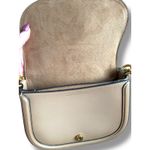 Coach  Beat Saddle Bag in Taupe Glovetanned Leather Two Crossbody Straps EUC Photo 9