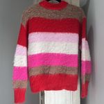 A New Day NWT Women’s Red and Pink Striped Pullover Sweater Photo 3