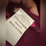 In Cashmere Pink Burgundy Stripe Long Sleeve Light Weight‎ Sweater XS Photo 3