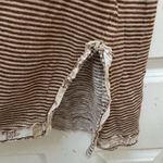 Free People Love Language Brown Henley Sleeveless Tank Top Size S Linen Blend Photo 5