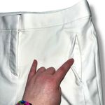Loft Womens Dress Pants Skinny Crop Capri Stretch Zipper Pockets White Size 8 Photo 2