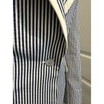 St. John ‎ Blazer Jacket L Seersucker Preppy Coastal Old Money Designer Photo 1