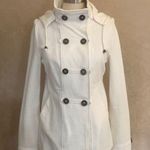 EUC White Button Jacket with Hood Size M Photo 0