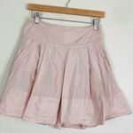 Marciano pale petal pink pleated silk mini skirt with tulle underlay. Size 4 Photo 1
