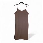 Say What? Say What? Brown Ribbed Dress  Photo 3