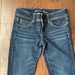 American Eagle  Women's Skinny Jeans Super Stretch‎ Mid Rise Blue Dark Wash 6 Photo 2