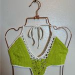 Solid & Striped  The‎ Marina Crochet One Piece In Kiwi Green Photo 2