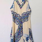 Anthropologie  Leifnotes Blue/Cream Bombay Bumble Bee Dress Size 0 Photo 5