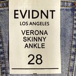 EVIDNT Los Angeles 28 Verona Skinny Ankle Cropped Asymmetrical Raw Cut Hem Jeans Photo 5