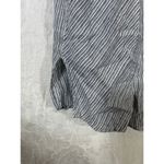 Artisan NY  Button Up Large Blue White Striped Linen Long Sleeve Coastal Photo 2