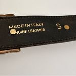 Linea Pelle by Mina Black Leather Belt with Gold Accents Photo 13