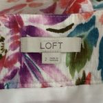 Loft Skirt Womens 2 White Pink Floral Flower A-line Bloomcore Colorful Preppy Photo 5
