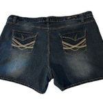 Red Rivet Embroidered Back Pocket Size 26W Jean Shorts Blue Photo 0