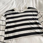 Free People  We The Free Striped Long Sleeve Tee Black White S Photo 1