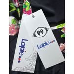 Lopie Womens Rash Guard One Piece Swimsuit Floral Stripe Long Sleeve Zip Size L Black Size L Photo 2