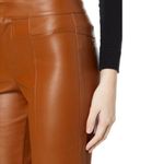 Free People  Uptown High-Rise Brown Vegan Leather Pants 10  - Brand New Photo 1