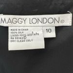 Maggy London  Dress 10 Cocktail Sleeveless Black Photo 1