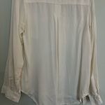 Rag Poets  button up long sleeve shirt, soft cream color. Front pockets Photo 10