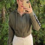 Forever 21 green cropped zip up hoodie Photo 0